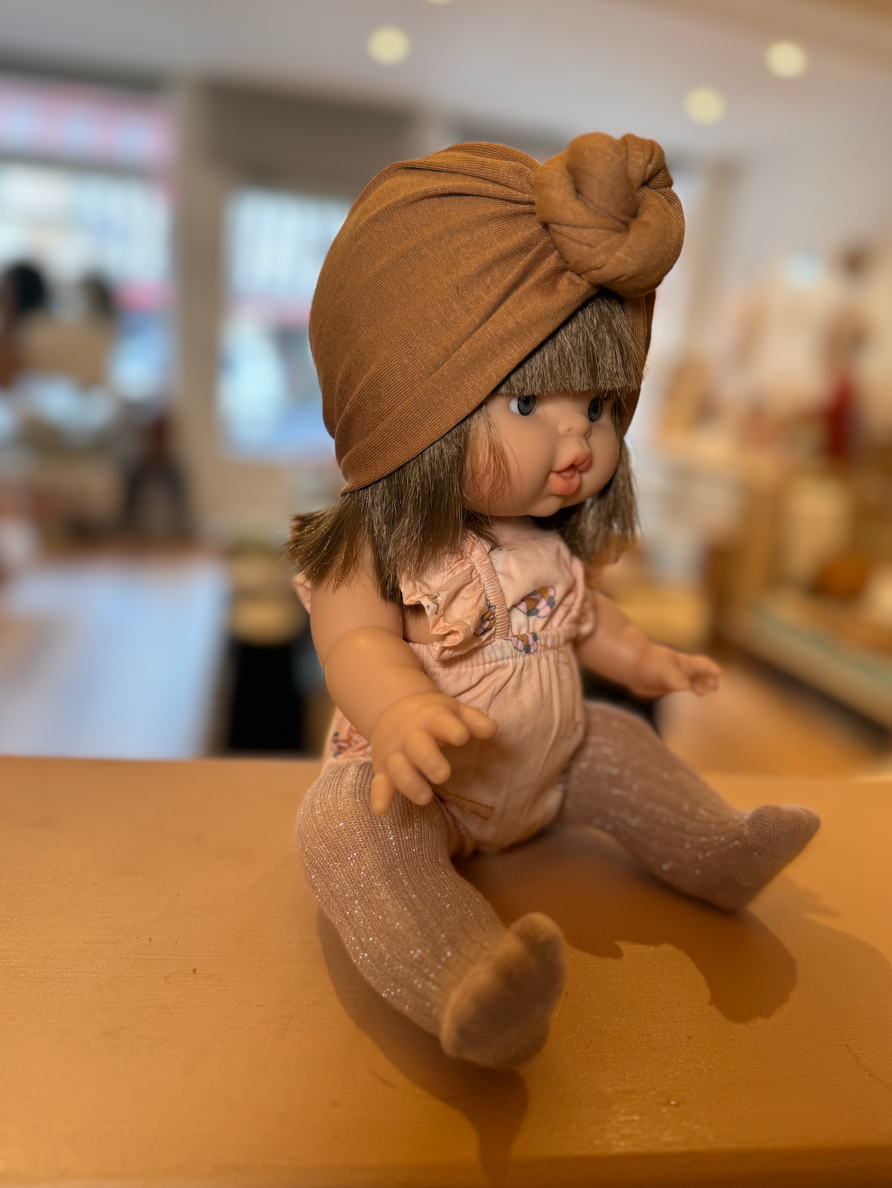 Turban noeud fleur en jersey uni