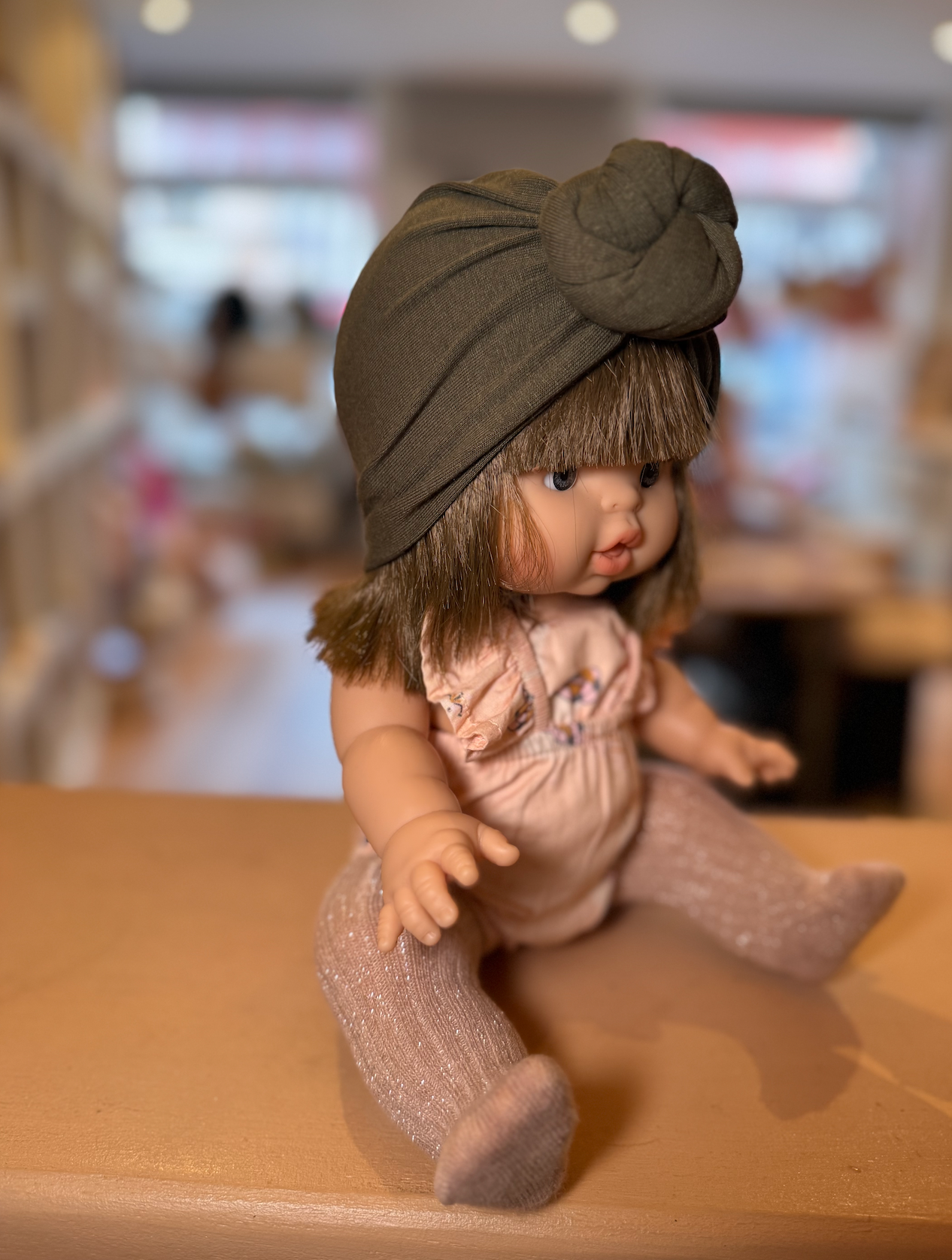 Turban noeud fleur en jersey uni