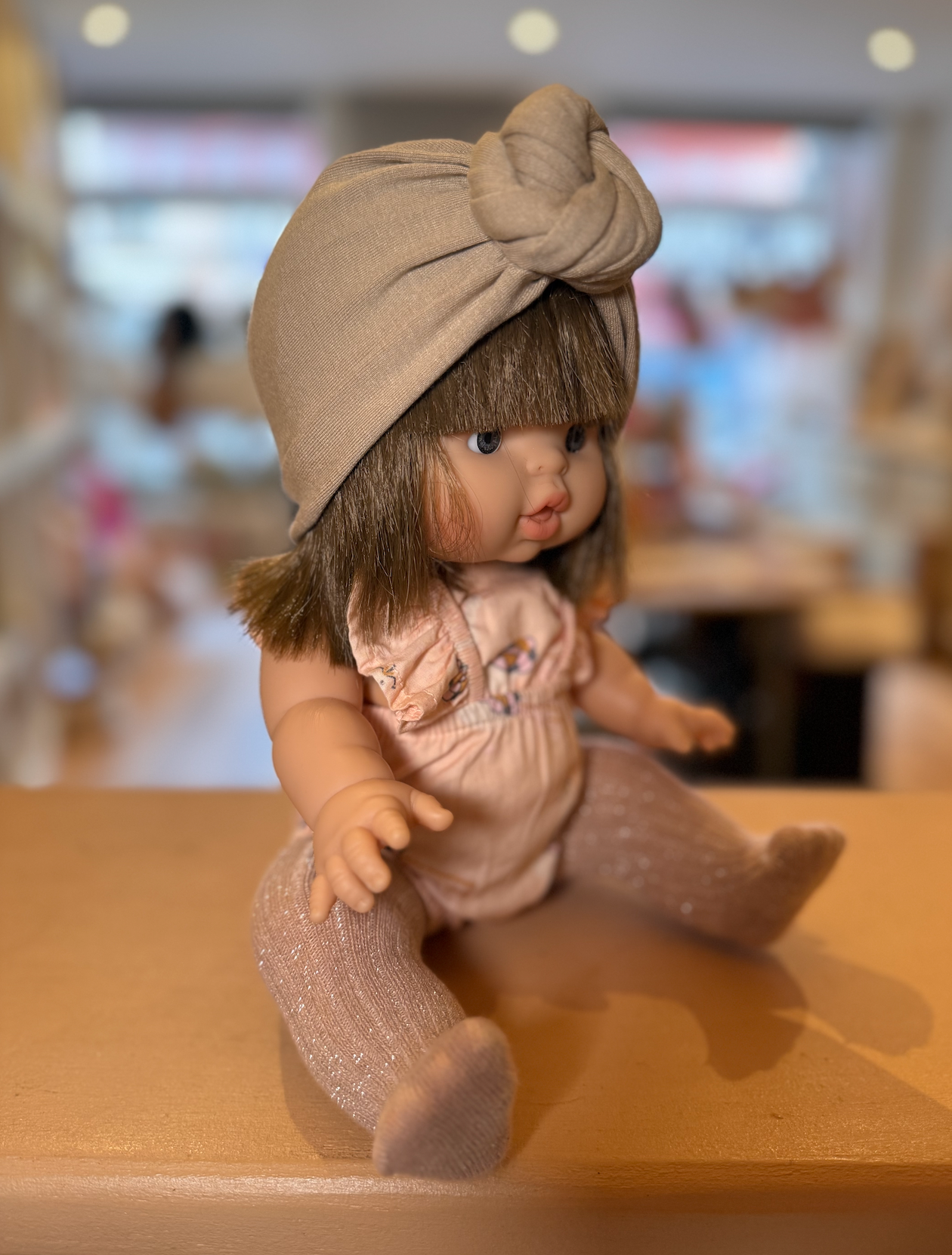 Turban noeud fleur en jersey uni