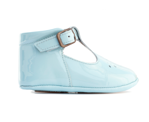 Poppée : Chaussons Minimil Charol ménorca vernis bleu ciel