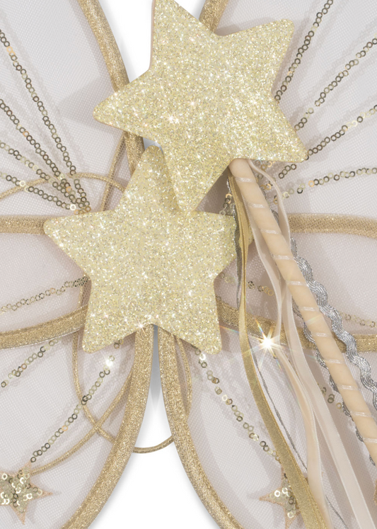 Ailes de papillon et Baguette doré