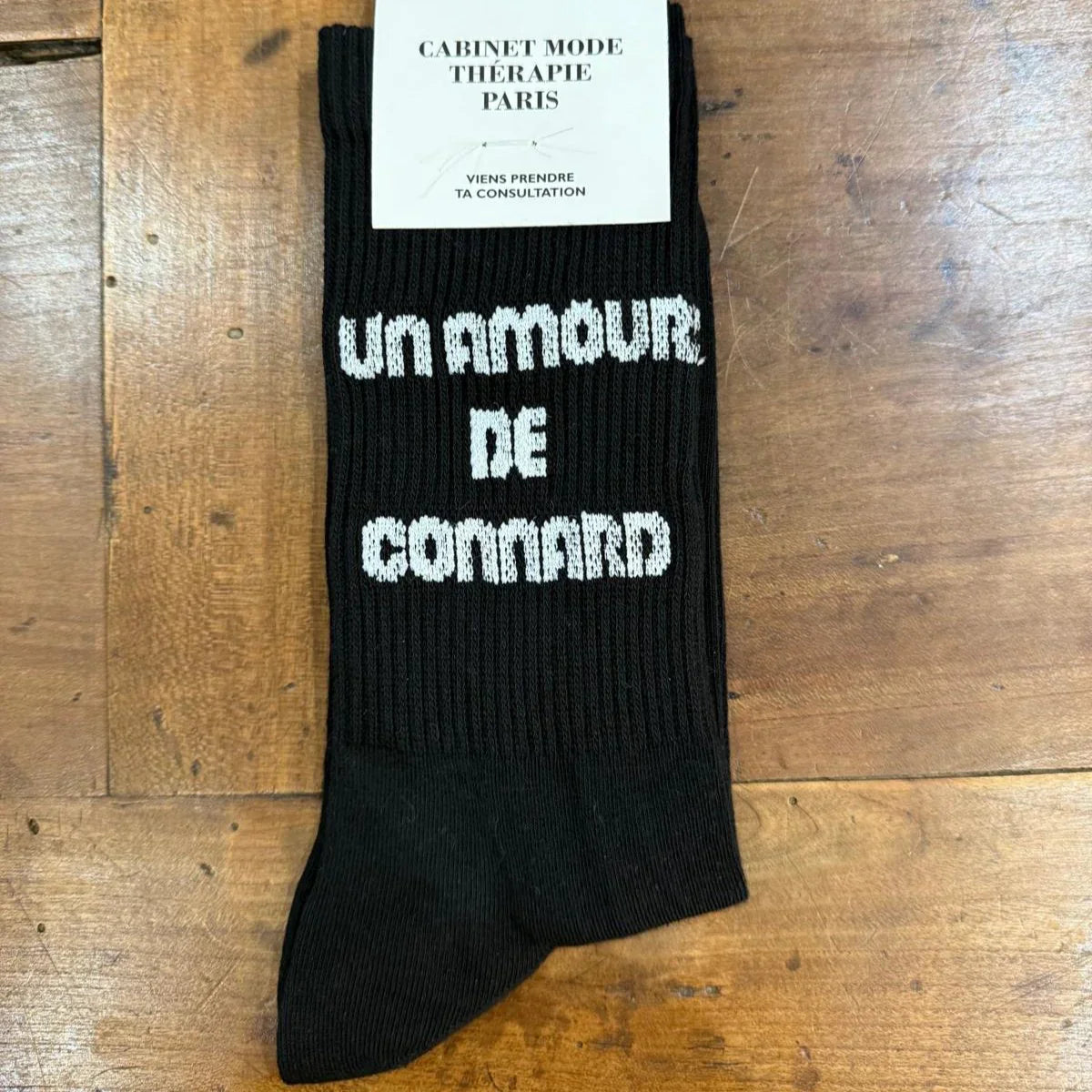 Chaussettes homme Un amour de connard noir