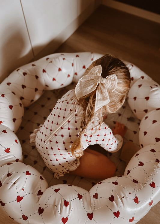 Maillot de bain anti-uv manches longues coeurs rouges ♥️