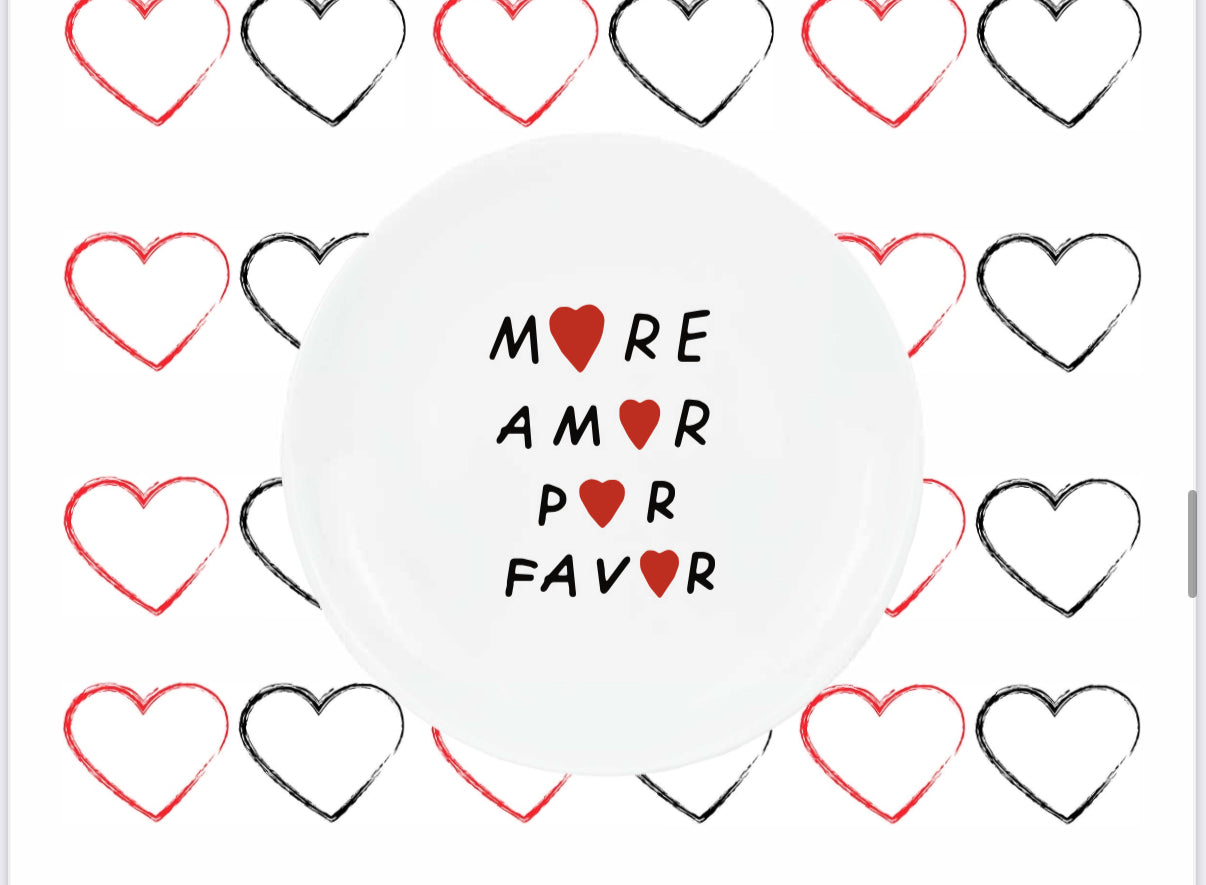 Assiette en porcelaine m♥️re am♥️re p♥️r fav♥️r