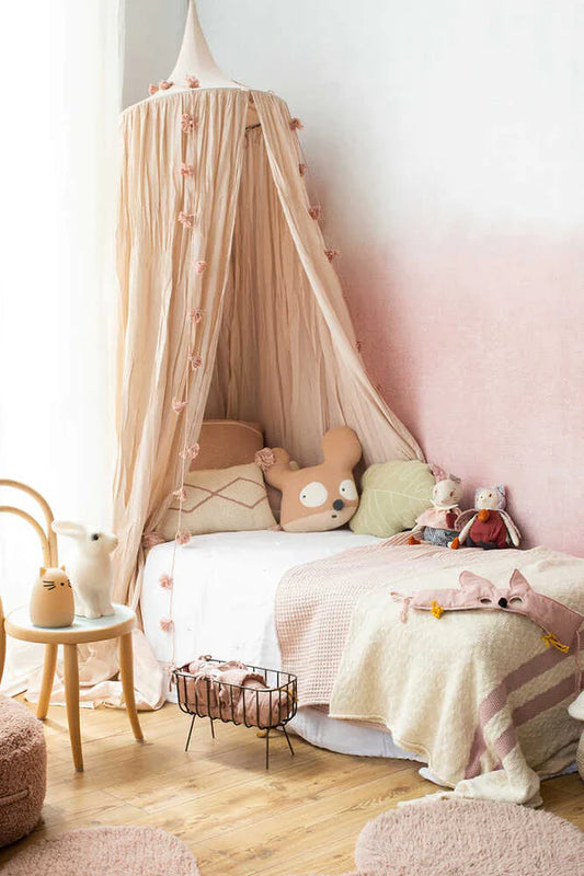Guirlande en coton rose