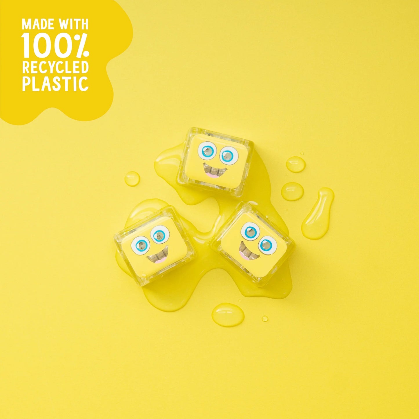 Cubes lumineux pour le bain jaune