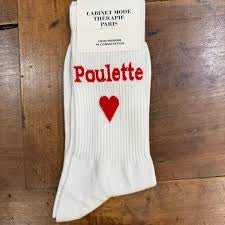 Chaussettes femme Poulette blanc