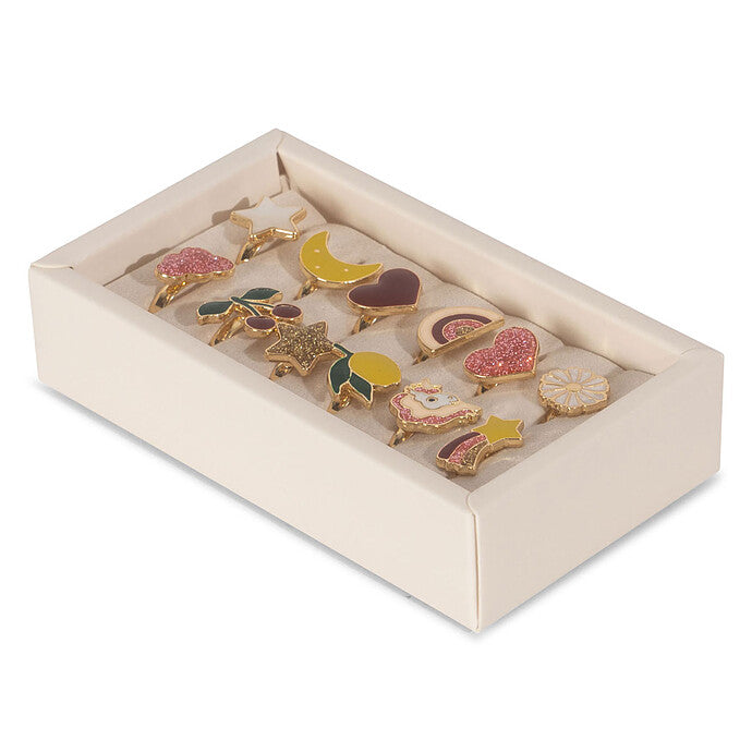 Coffret de 12 bagues