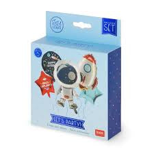 Set de 5 Ballons d’anniversaire Let’s Party Space