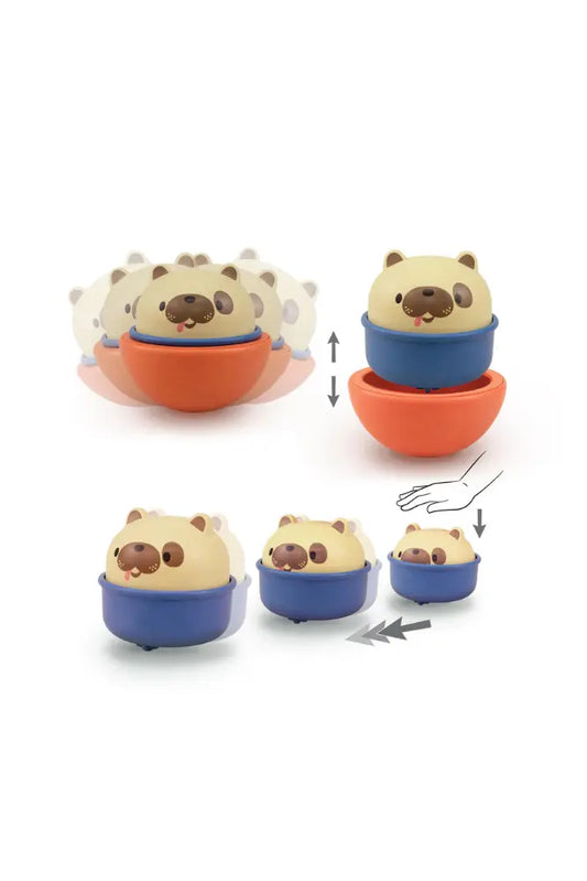 Culbuto Chien personnage roulant