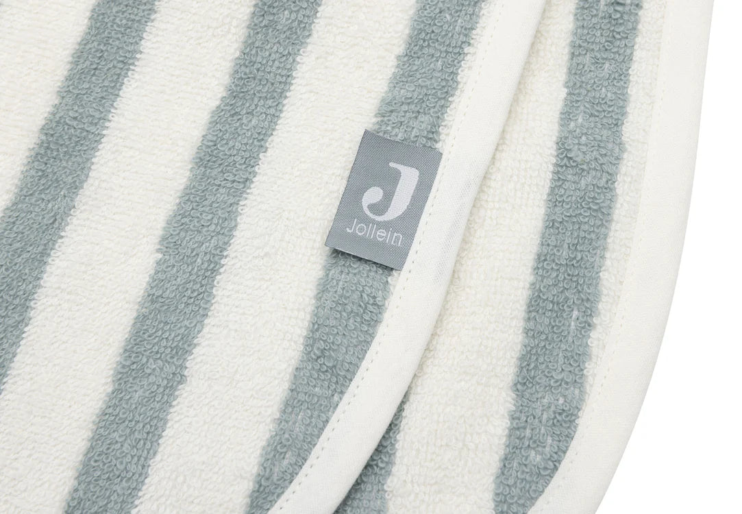 Poncho de bain Stripe éponge - Sea green - GOTS