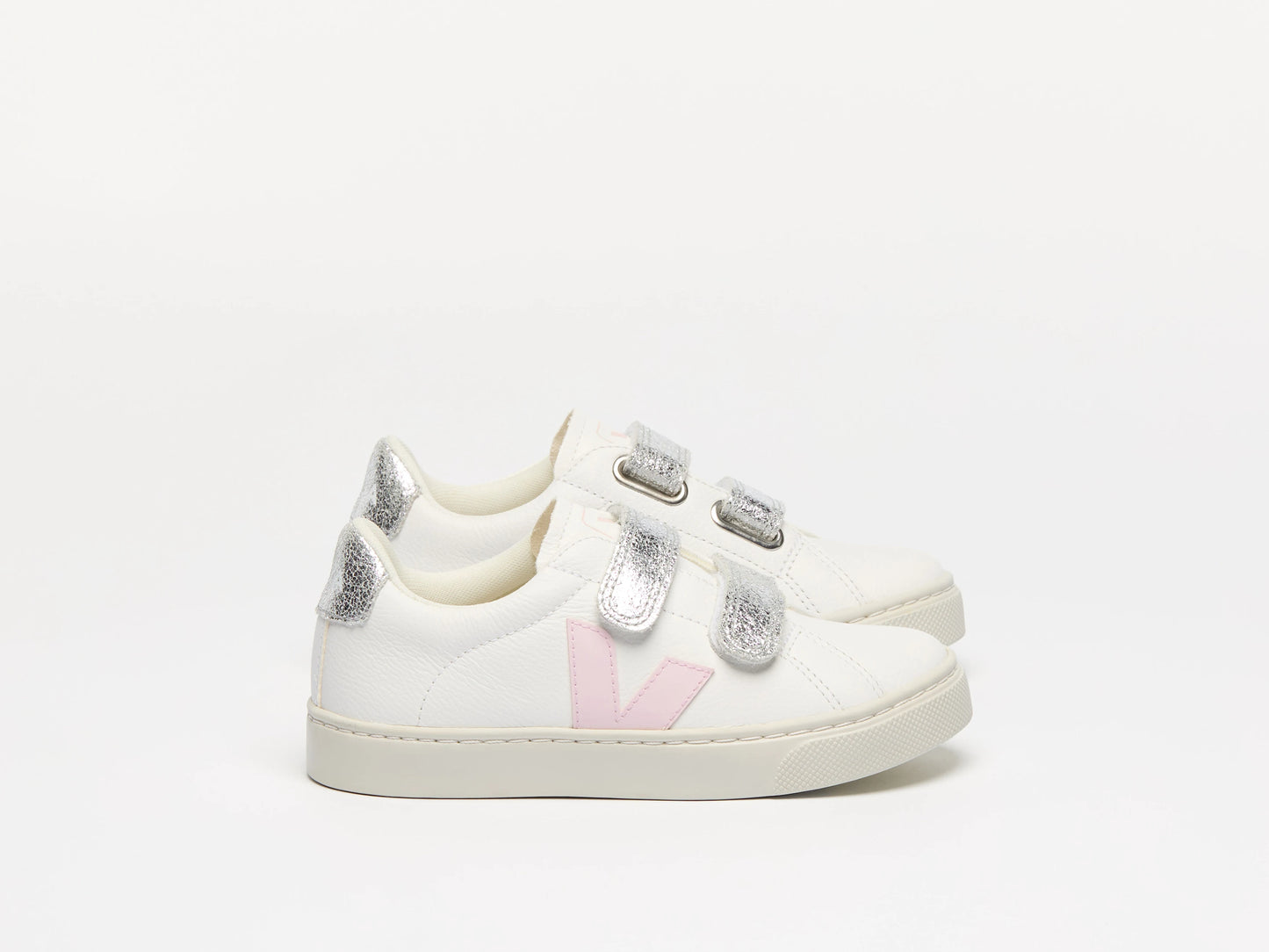 Veja : baskets Esplar extra White pétale silver à scratch