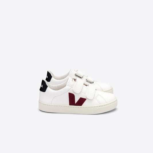 Veja : baskets V-10 white cobalt pekin V/marine-rouge à scratch