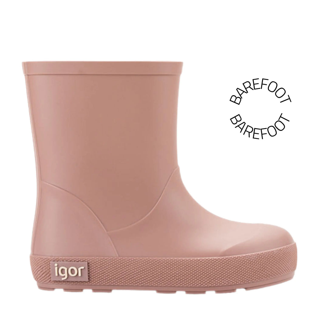 Igor : bottes de pluie barefoot Yogi rose