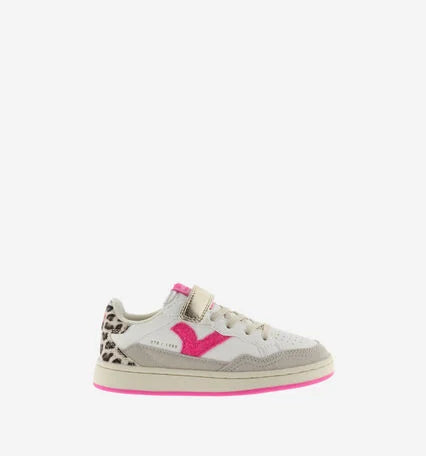 Victoria : baskets Smash Fucsia à lacets élastiques et scratch