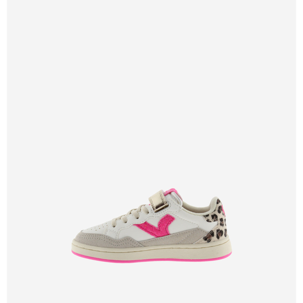 Victoria : baskets Smash Fucsia à lacets élastiques et scratch