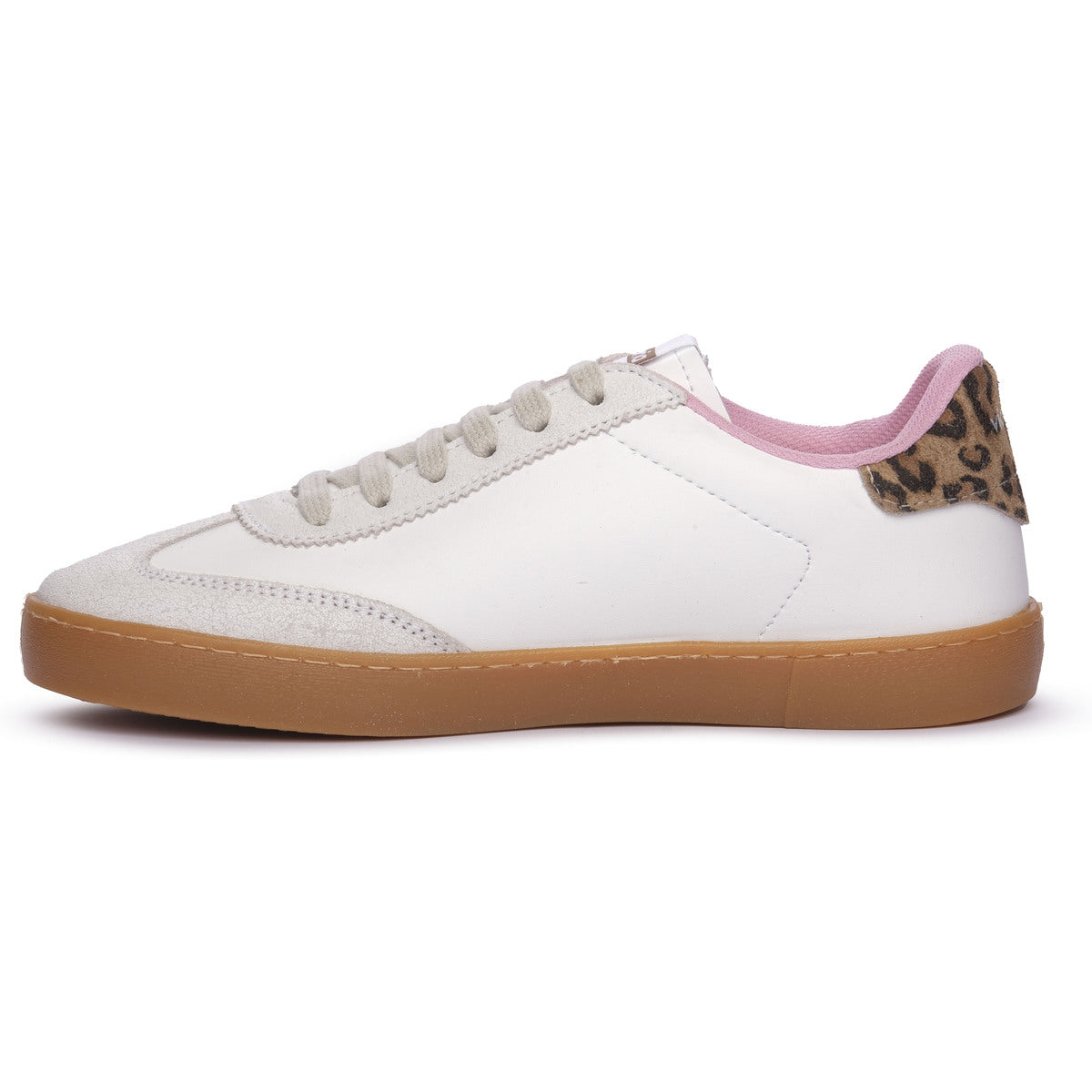 Victoria : baskets ado Hielo V/léopard intérieur rose