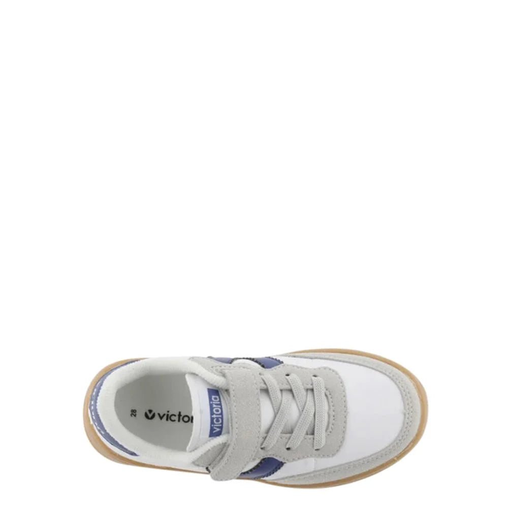 Victoria : baskets Marino V/marine semelle fauve lacets/scratch