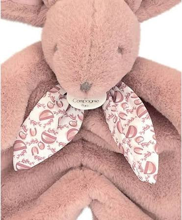 Lapin doudou rose 29cm