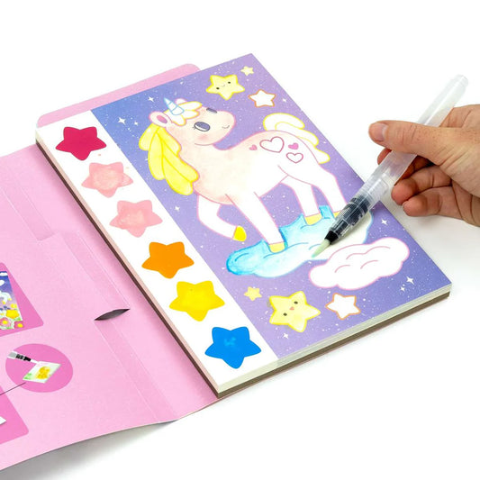 Set carnet de peinture Licorne