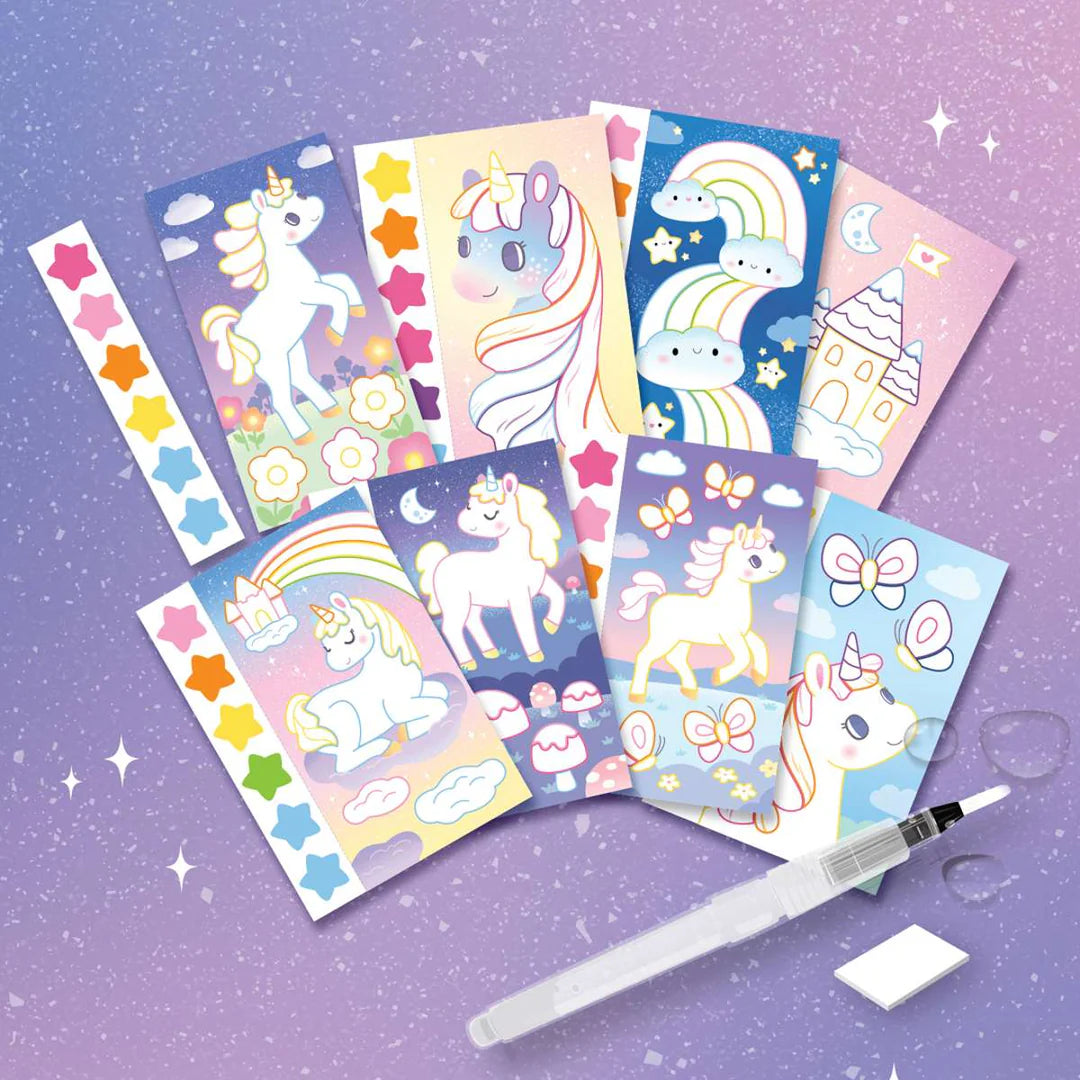 Set carnet de peinture Licorne