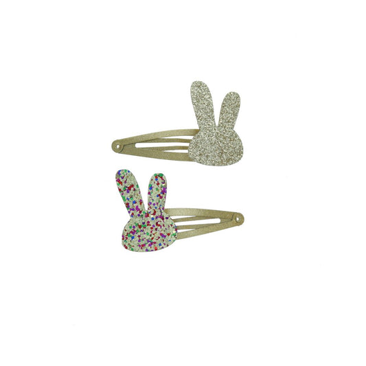Barrettes Lapin à paillettes x4