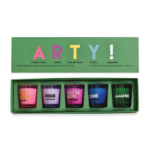 Coffret de 5 bougies "Arty"