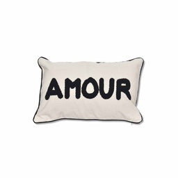 Coussin en toile naturelle AMOUR