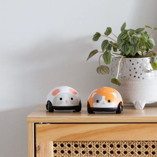 Set de 2 animaux roulant chat et souris