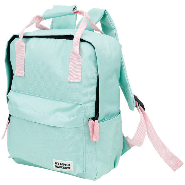 Sac à dos School bag vert d’eau/rose