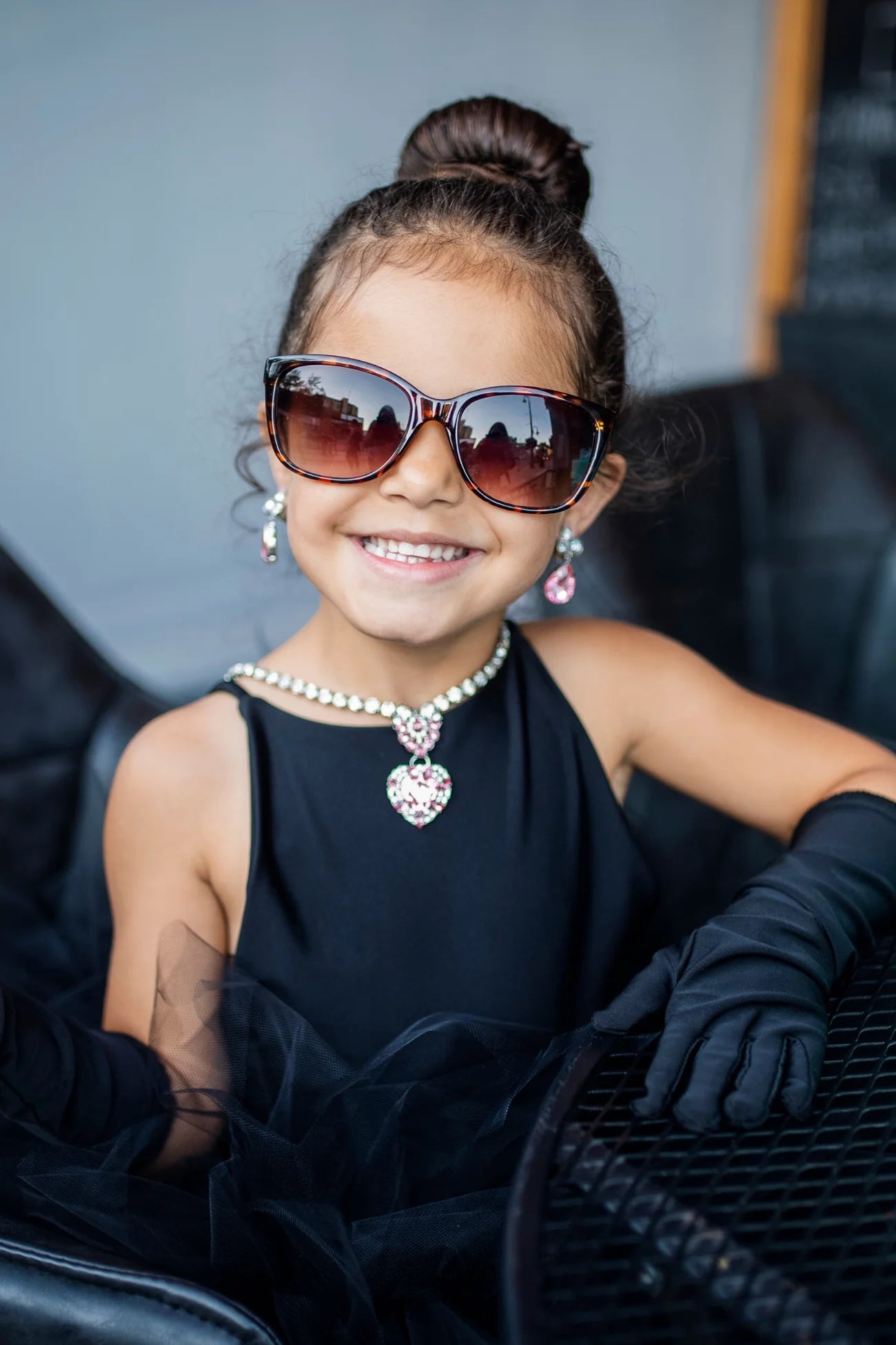 Set de 4 bijoux Marilyn rose/argent