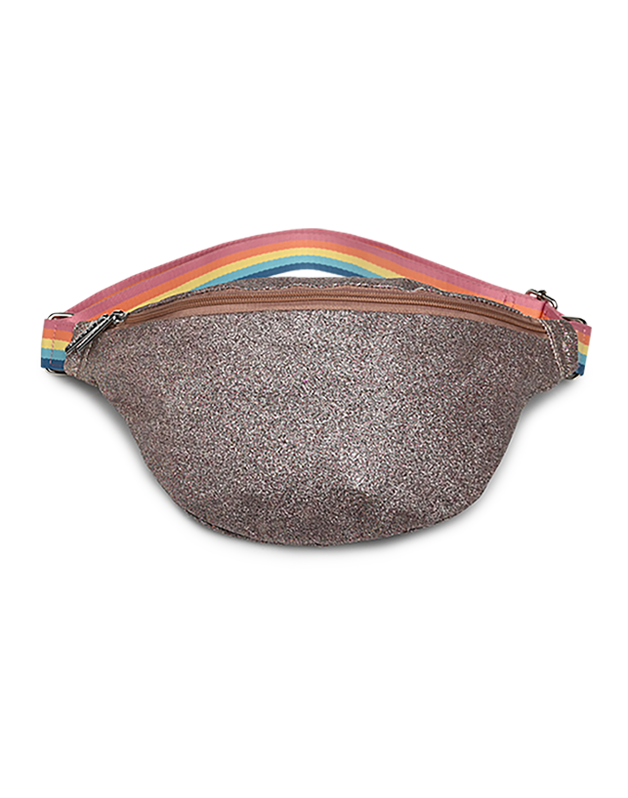 Sac banane femme à paillettes cuivre