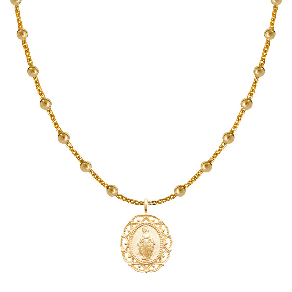Collier rosary médaille Vierge miraculeuse