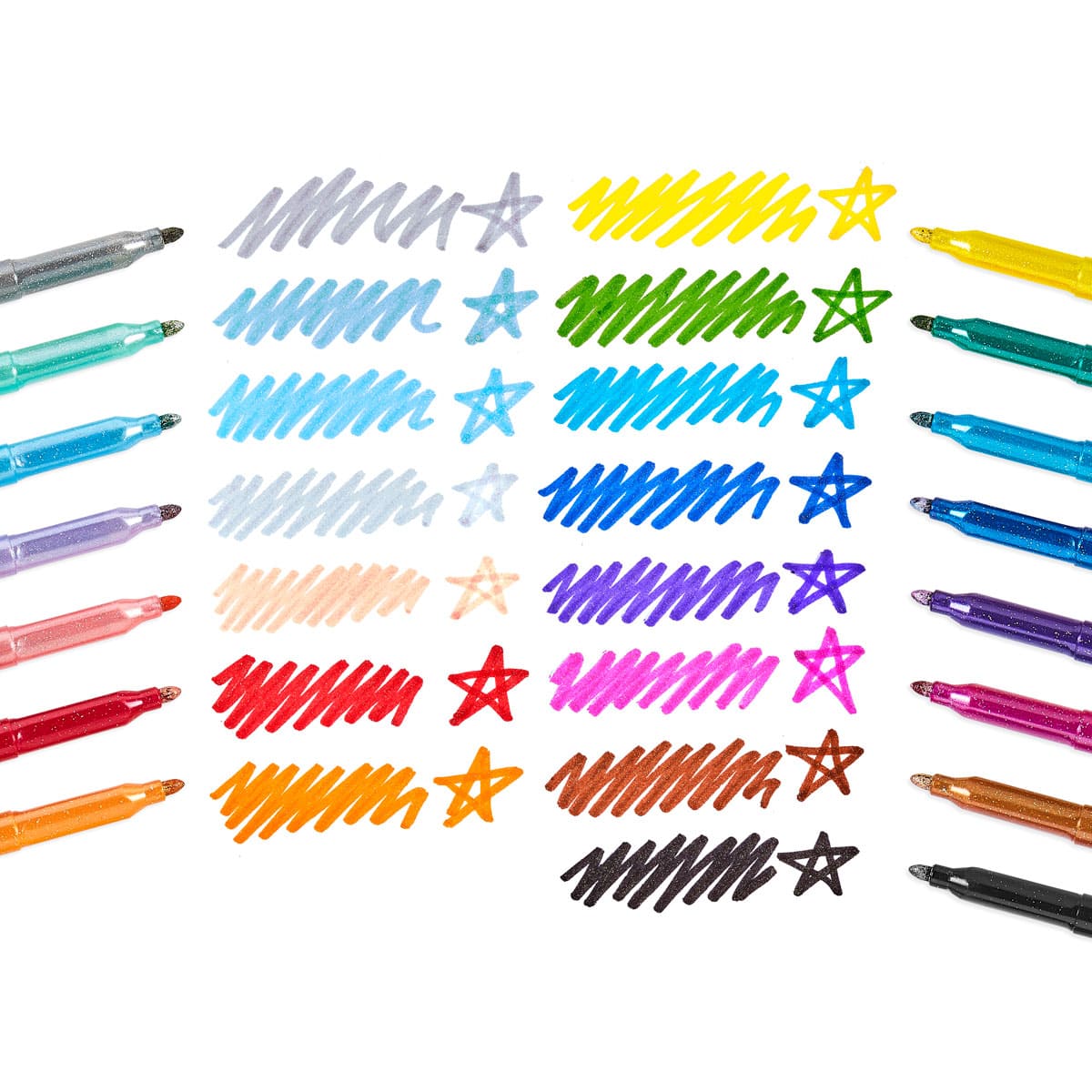 Feutres pailletés Ooly Arc en ciel