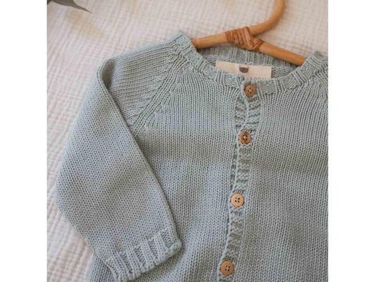 Cardigan Gaby bleu glacier