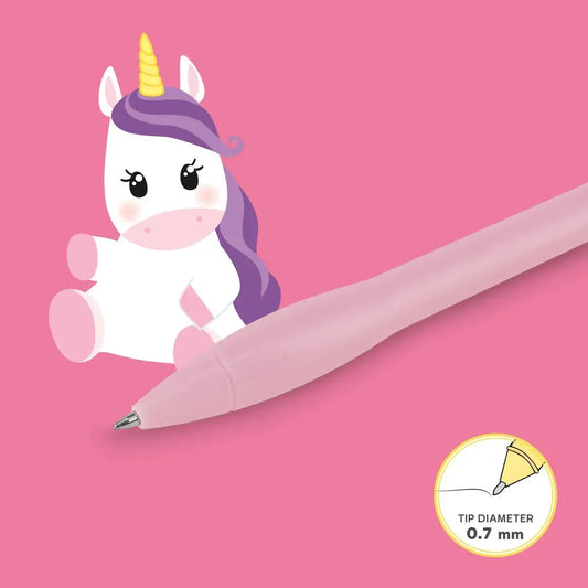 Stylo encre gel lumineux Licorne