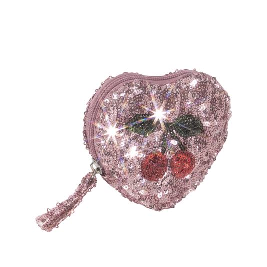 Porte-monnaie Coeurs à sequins