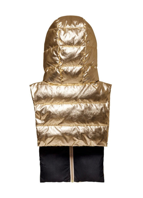 Capuche doudoune dorée/noire