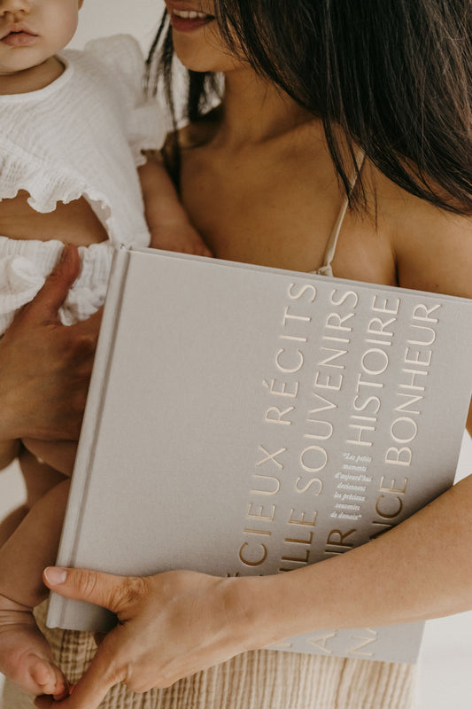 Livre de naissance gris Précieux Souvenirs