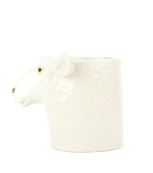 Pot à crayons en céramique Mouton blanc