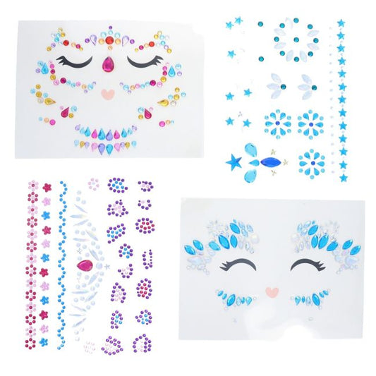 Bijoux de visage autocollants
