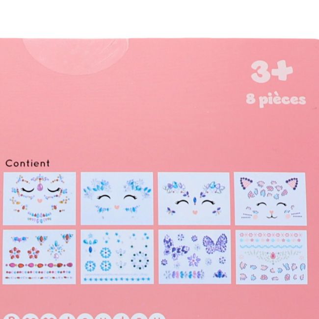 Bijoux de visage autocollants