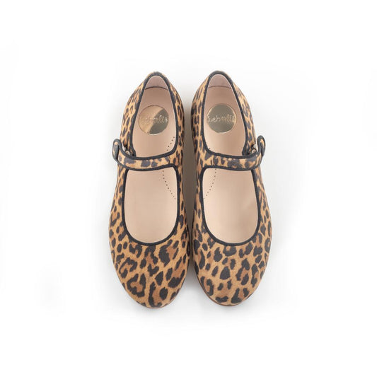 Beberlis : babies Petra cuir léopard à bride