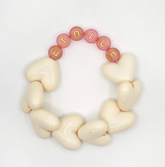 Bracelet Gaga coeurs à message pour enfants