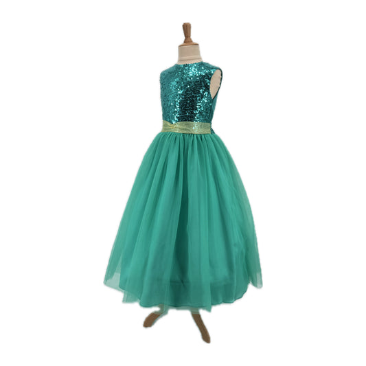 Robe de Princesse Joséphine turquoise