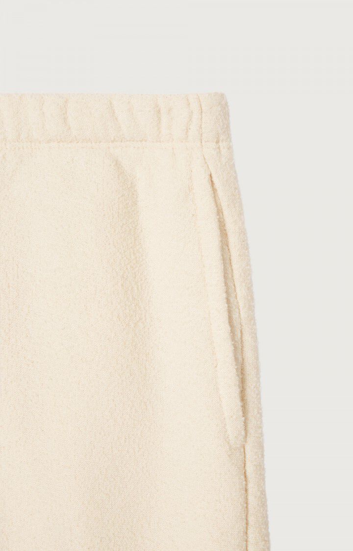 Americain Vintage : Jogging droit bouclette Bobypark écru