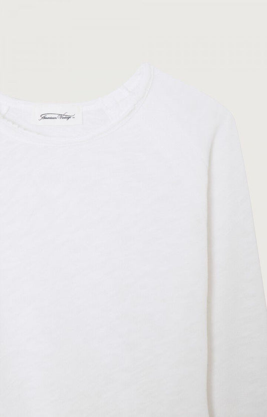 American Vintage : T-shirt Sonoma Blanc manche longue