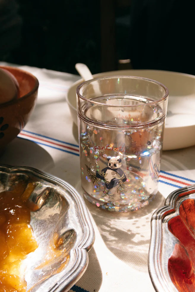 Gobelets / verres à paillettes x 2 - panda