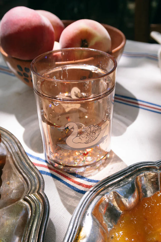 Gobelets à paillettes x 2 - cygne