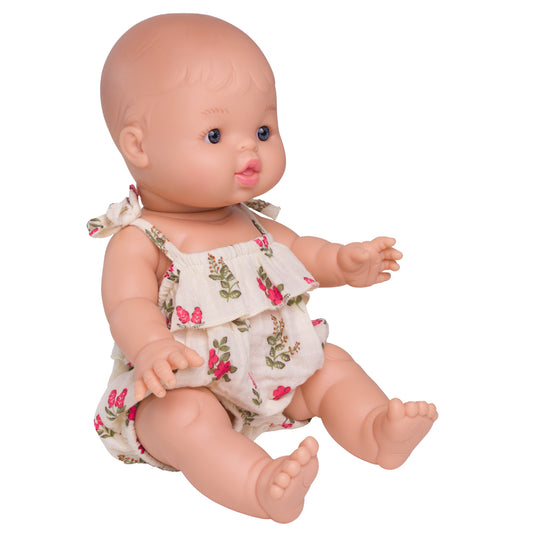 Barboteuse pour poupée en gaze de coton liberty
